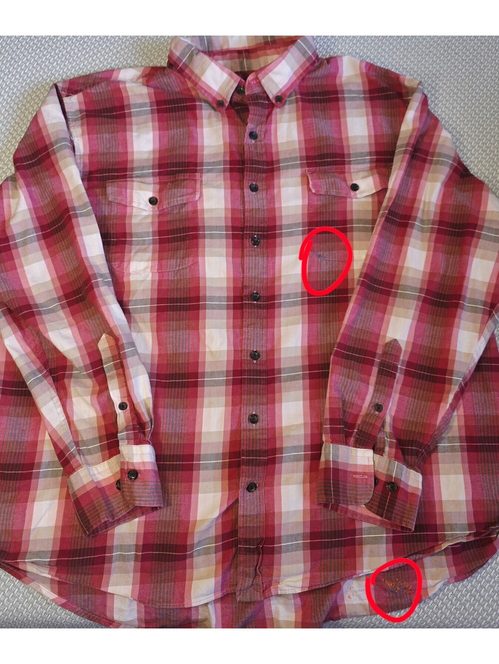 Lands End men's button down 100% cotton 2XL